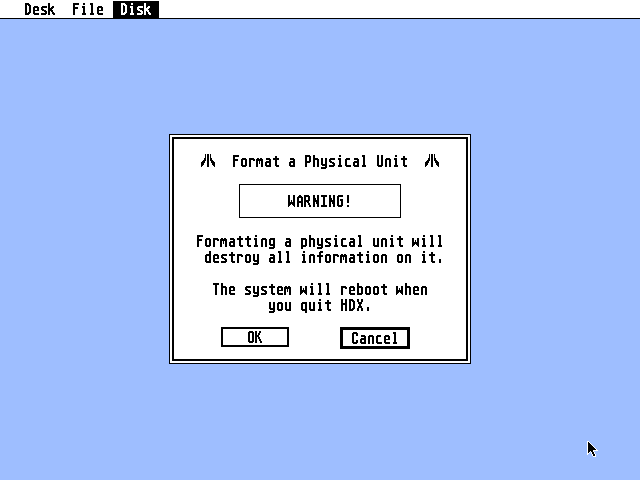 Atari Advanced Hard Disk Utility atari screenshot